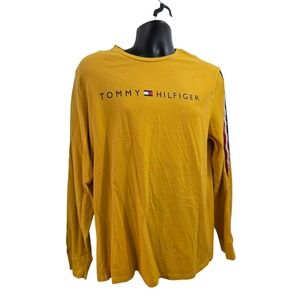 Tommy Hilfiger Men's Long Sleeve Graphic T-Shirt - Mustard Yellow - Size Large